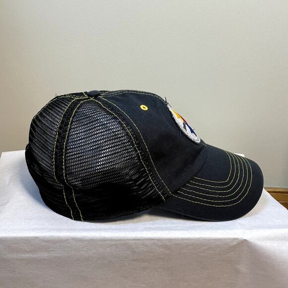 FORTY SEVEN Men's Pittsburgh Steelers NFL Cotton Baseball Cap L/XL Black & Gold - Picture 2 of 7